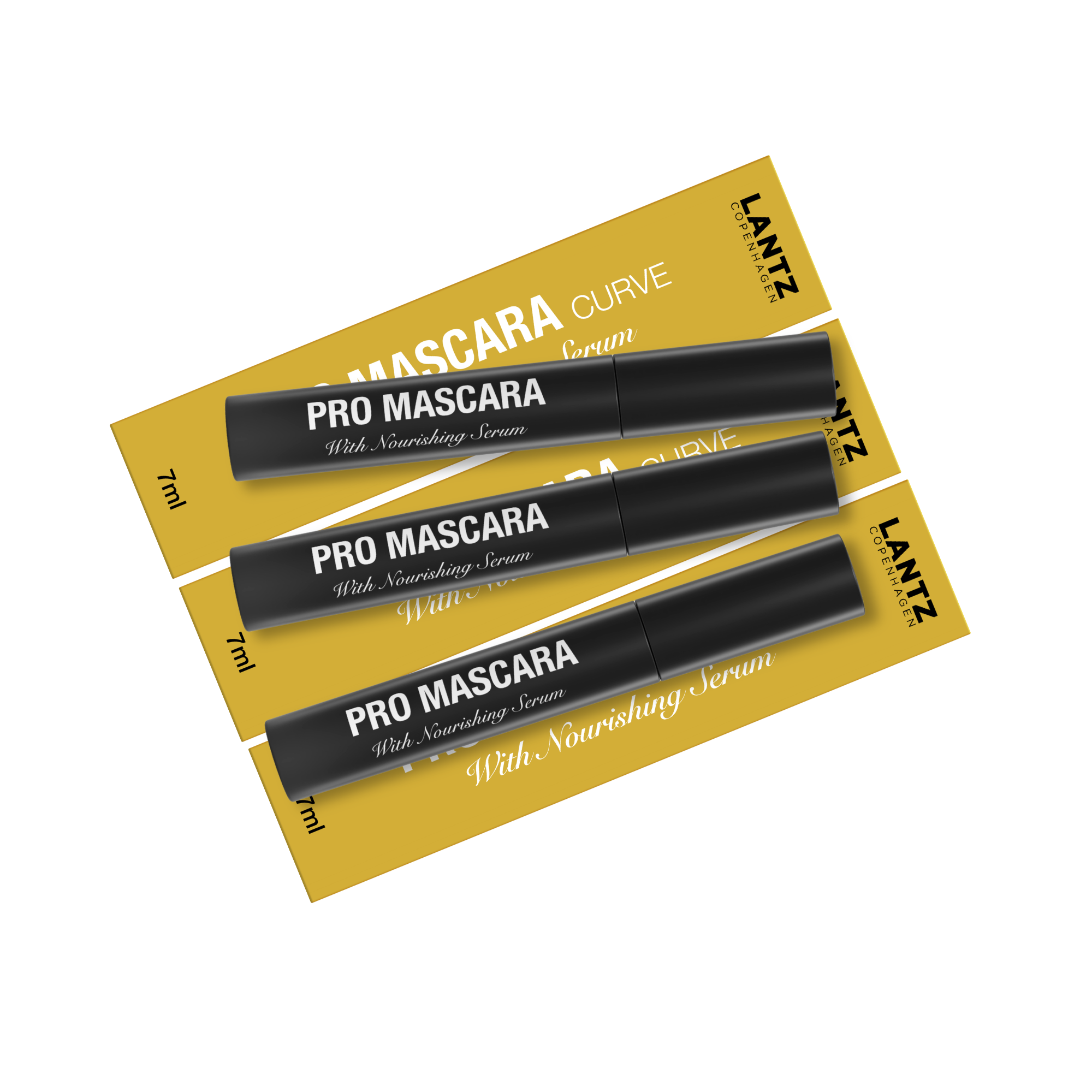 3 x Pro Mascara Curve 05, Brun | Lantz Copenhagen